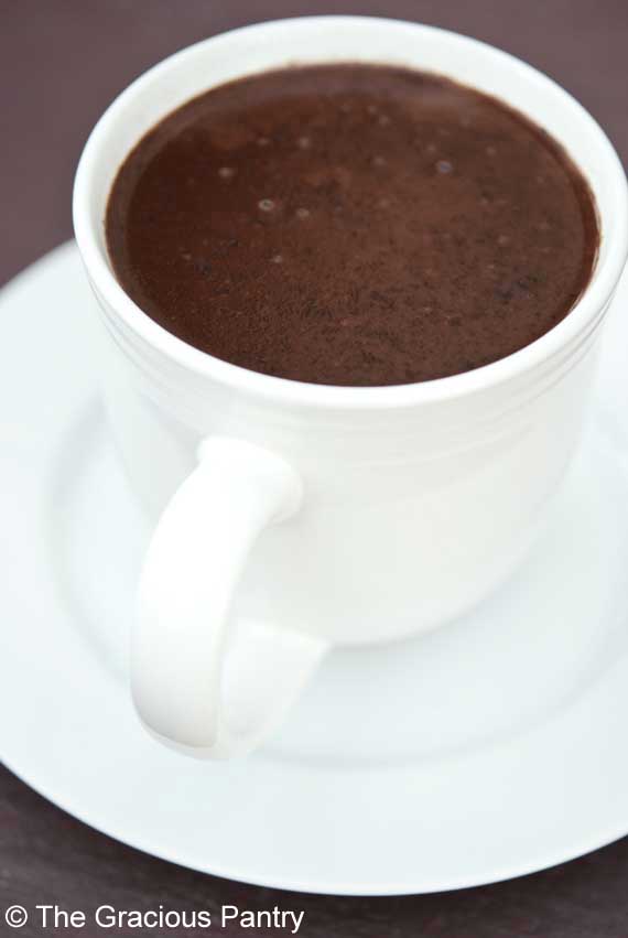 Coconut hot chocolate- The gracious Pantry